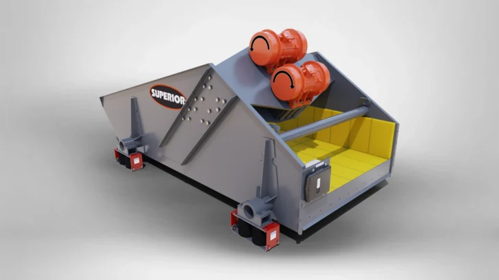 Superior Dewatering Screen product rendering with dual vibratory motors