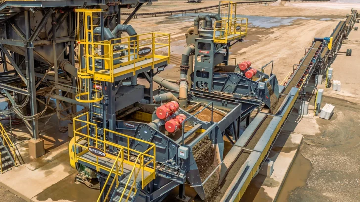 Superior Spirit Sand Plant with dewatering equipment and conveyors